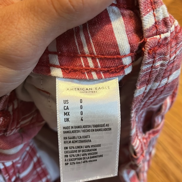 american eagle high waisted jean shorts, size 0 - Picture 5 of 7